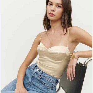 Reformation Tory Silk Top Size 6 (NWT)